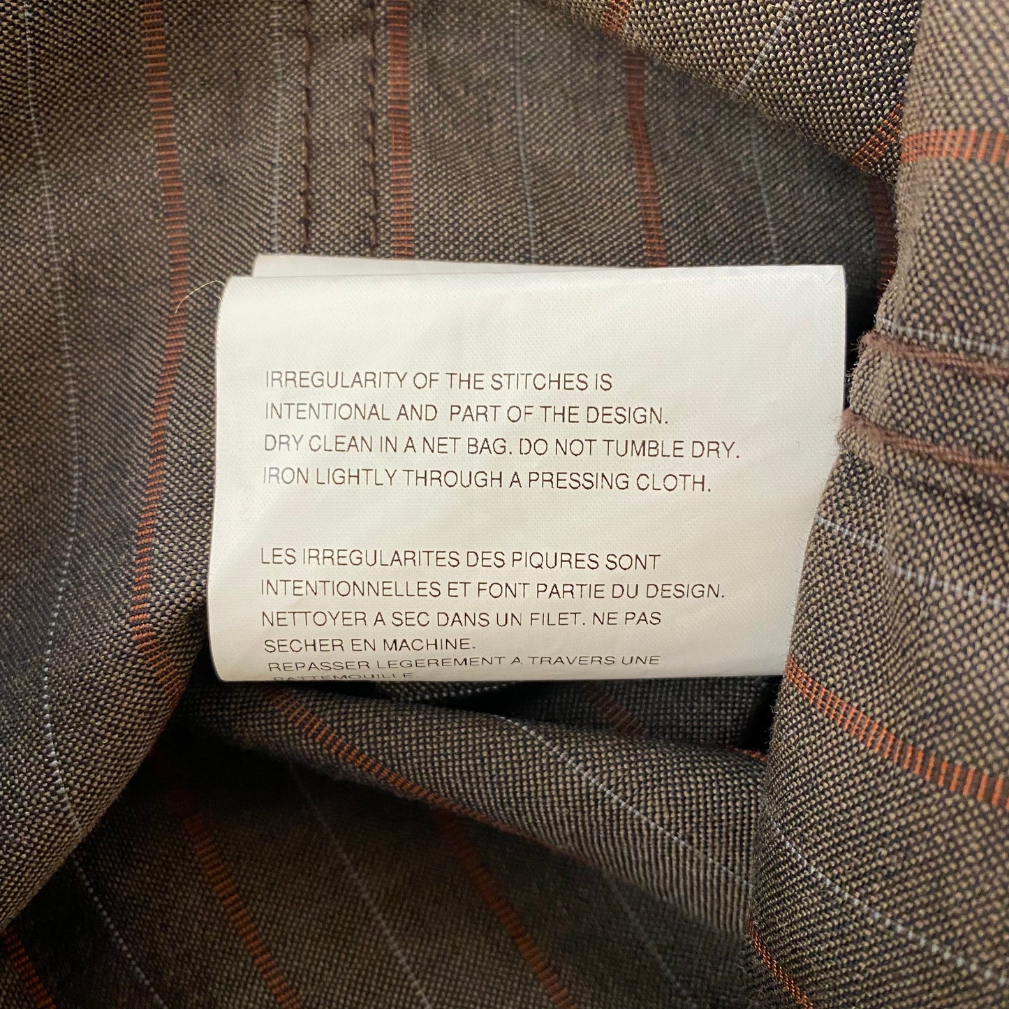 Comme des Garcons Homme 2003 Striped Long Overcoat