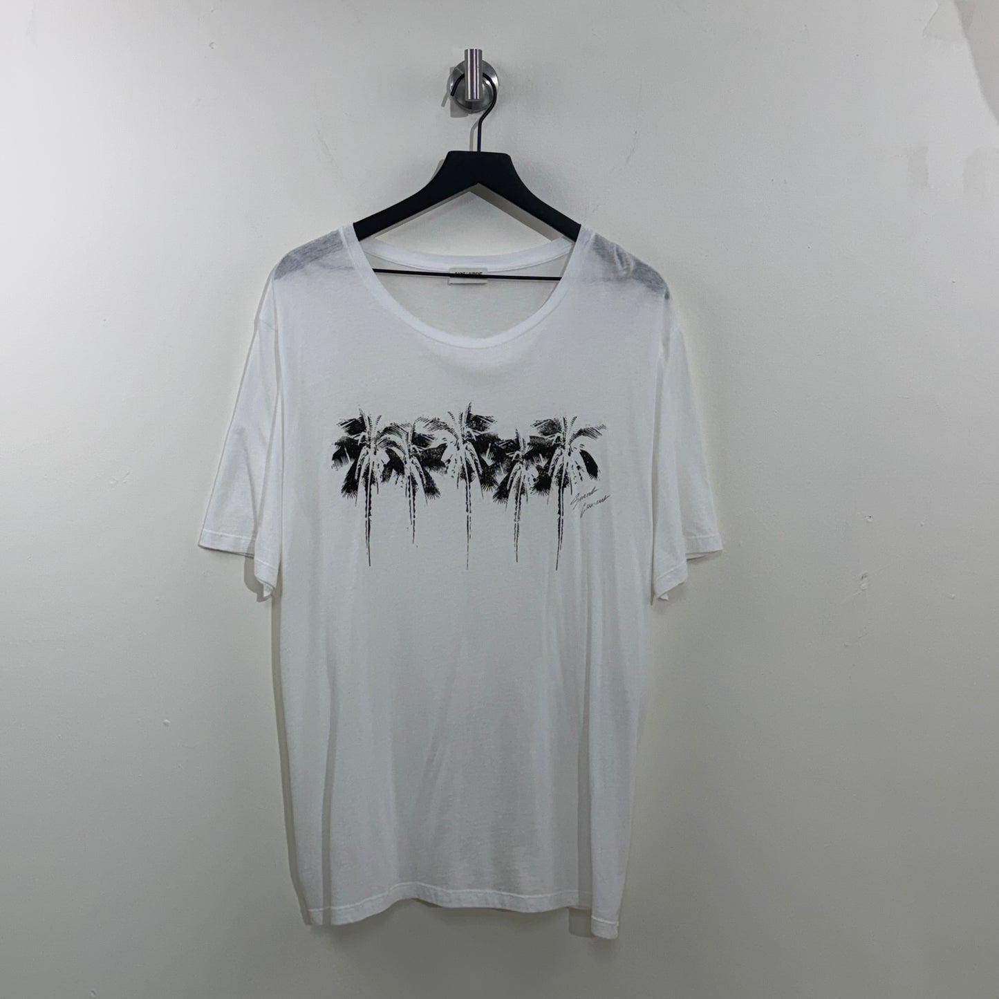 Saint Laurent Paris Palm Tree Print T-Shirt