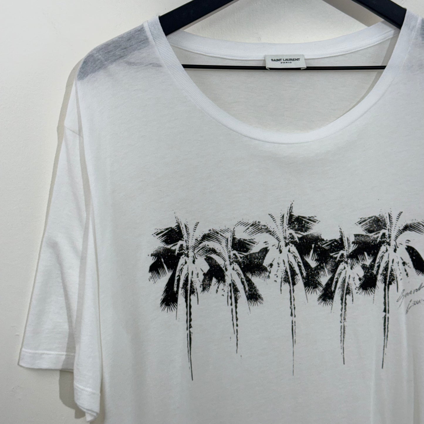 Saint Laurent Paris Palm Tree Print T-Shirt