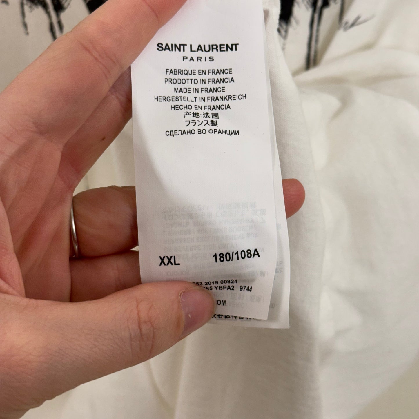 Saint Laurent Paris Palm Tree Print T-Shirt