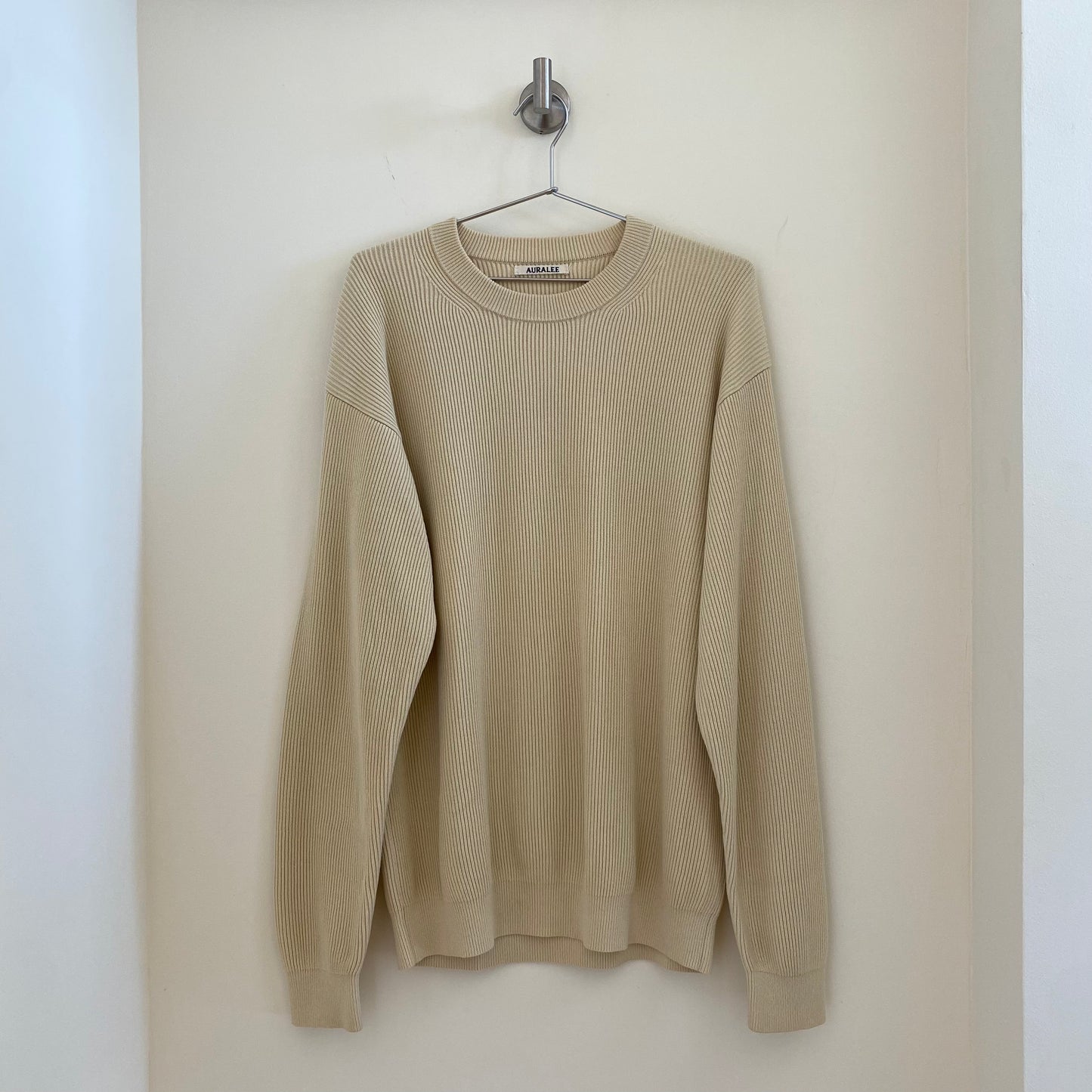 Auralee Ribbed Hard Twist Sweater