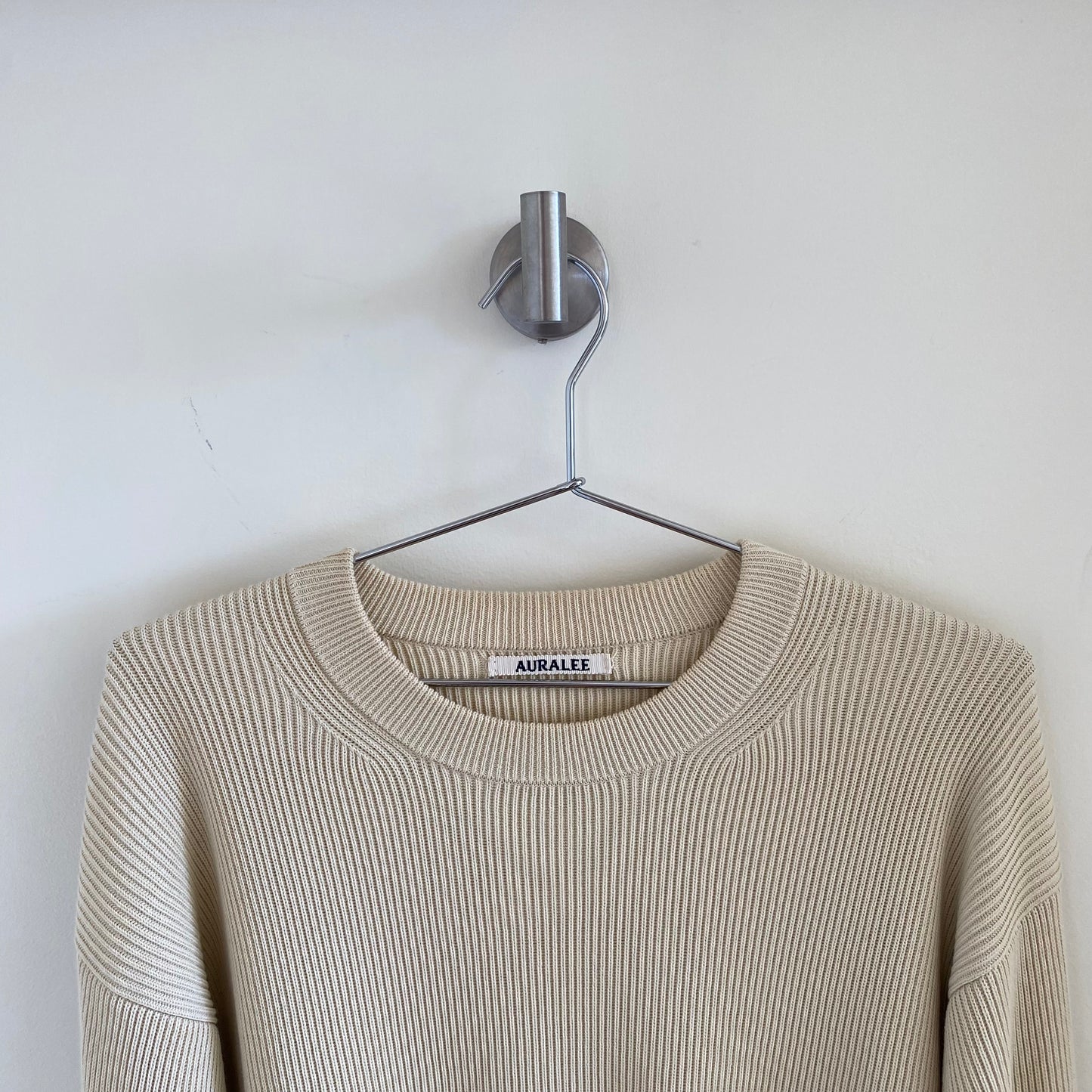 Auralee Ribbed Hard Twist Sweater