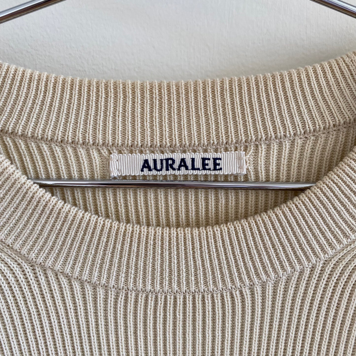 Auralee Ribbed Hard Twist Sweater
