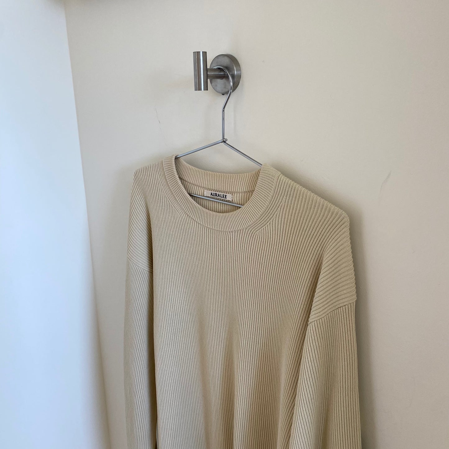 Auralee Ribbed Hard Twist Sweater