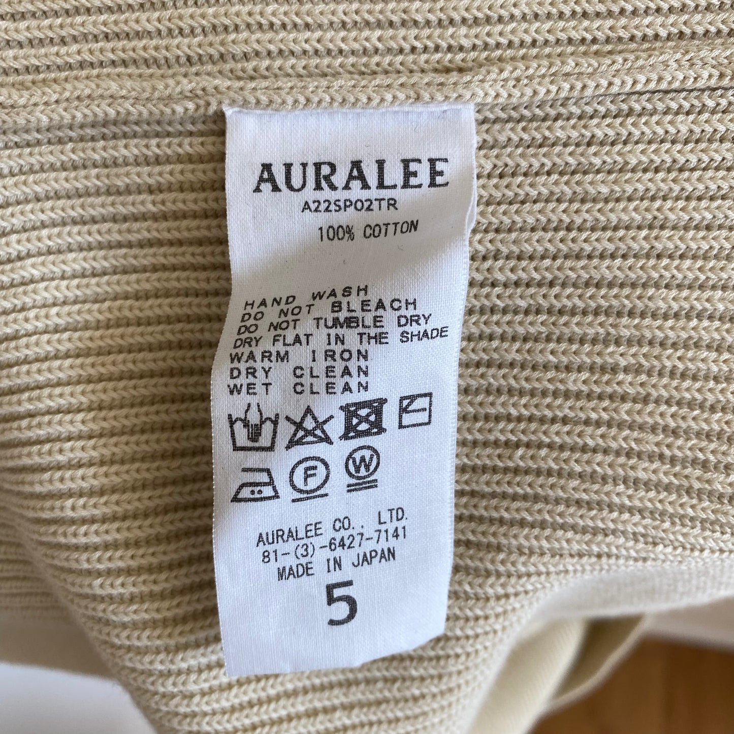 Auralee Ribbed Hard Twist Sweater