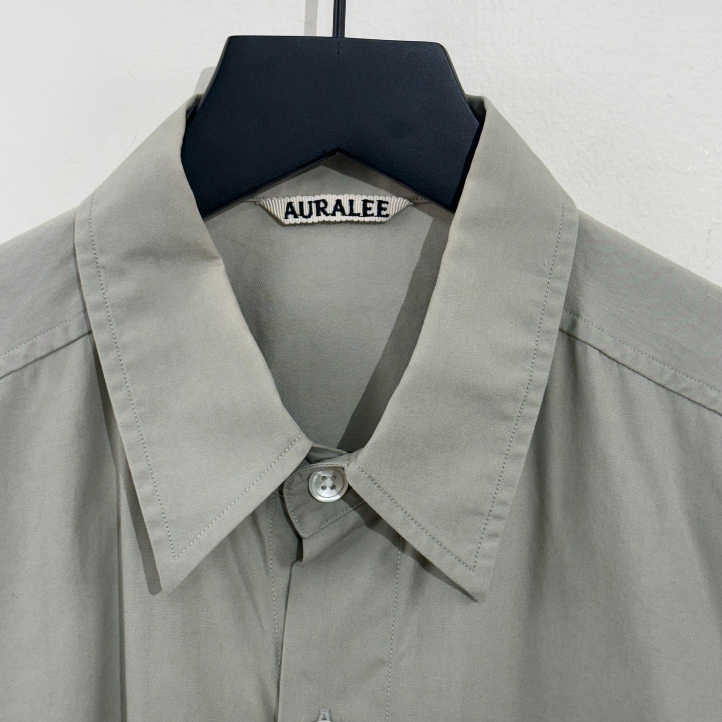 Auralee Washed Finx Twill Short Sleeve Shirt