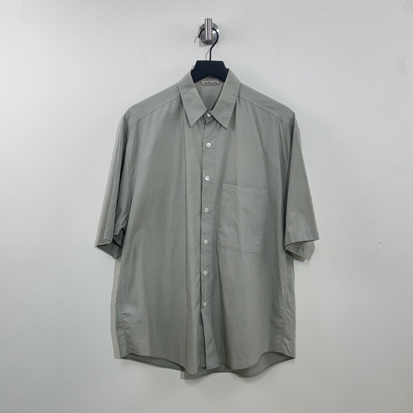 Auralee Washed Finx Twill Short Sleeve Shirt