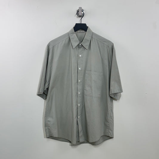 Auralee Washed Finx Twill Short Sleeve Shirt