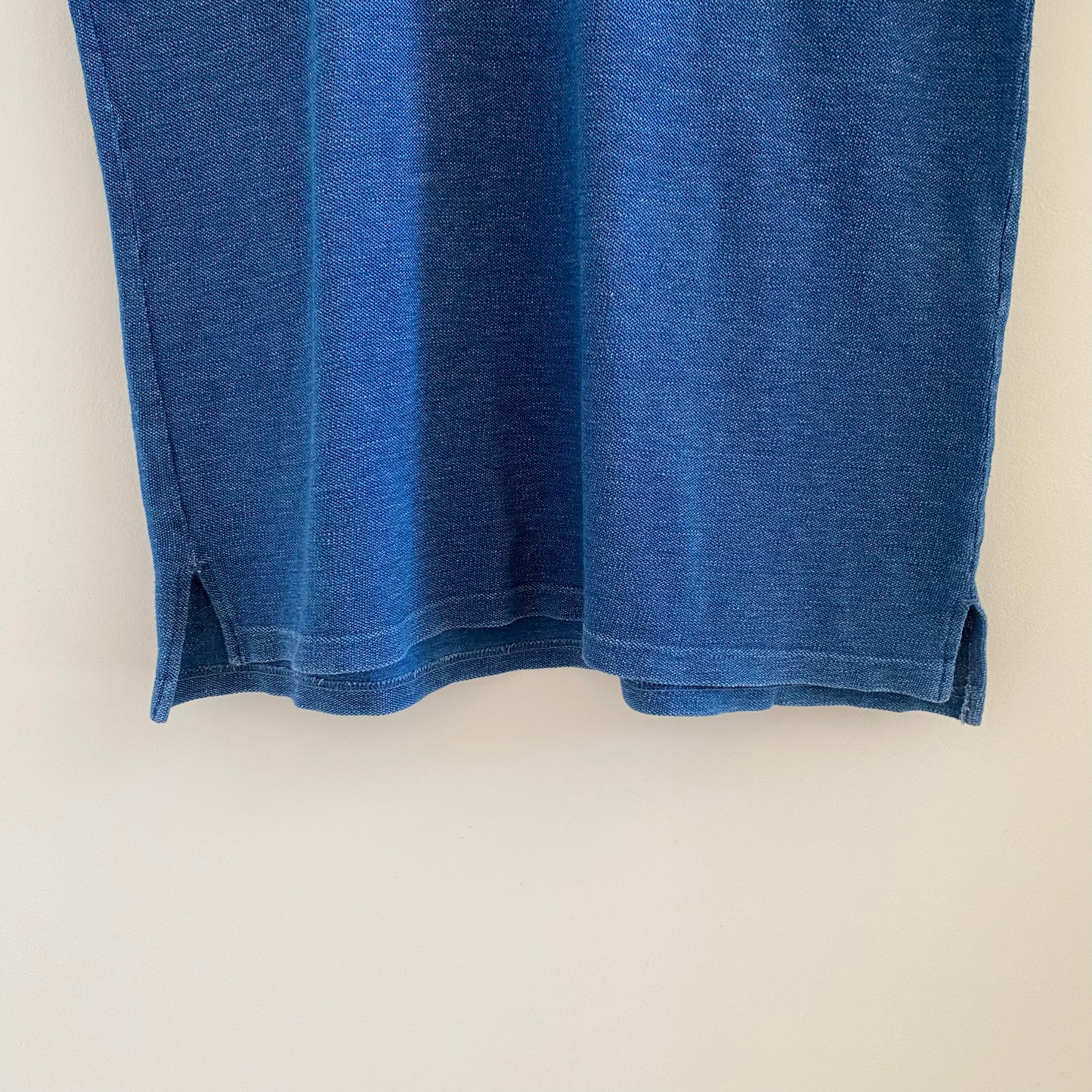 Kapital Inidgo Dyed Painted Polo Shirt