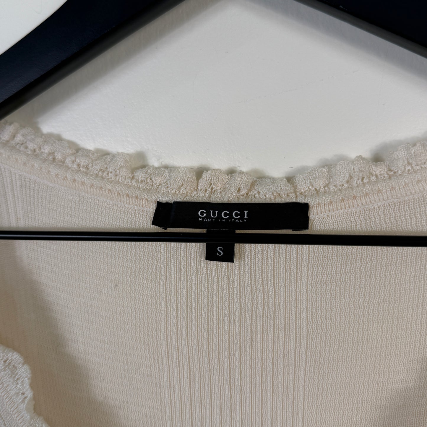Gucci Bamboo Hardware Frill Sleeveless Sweater