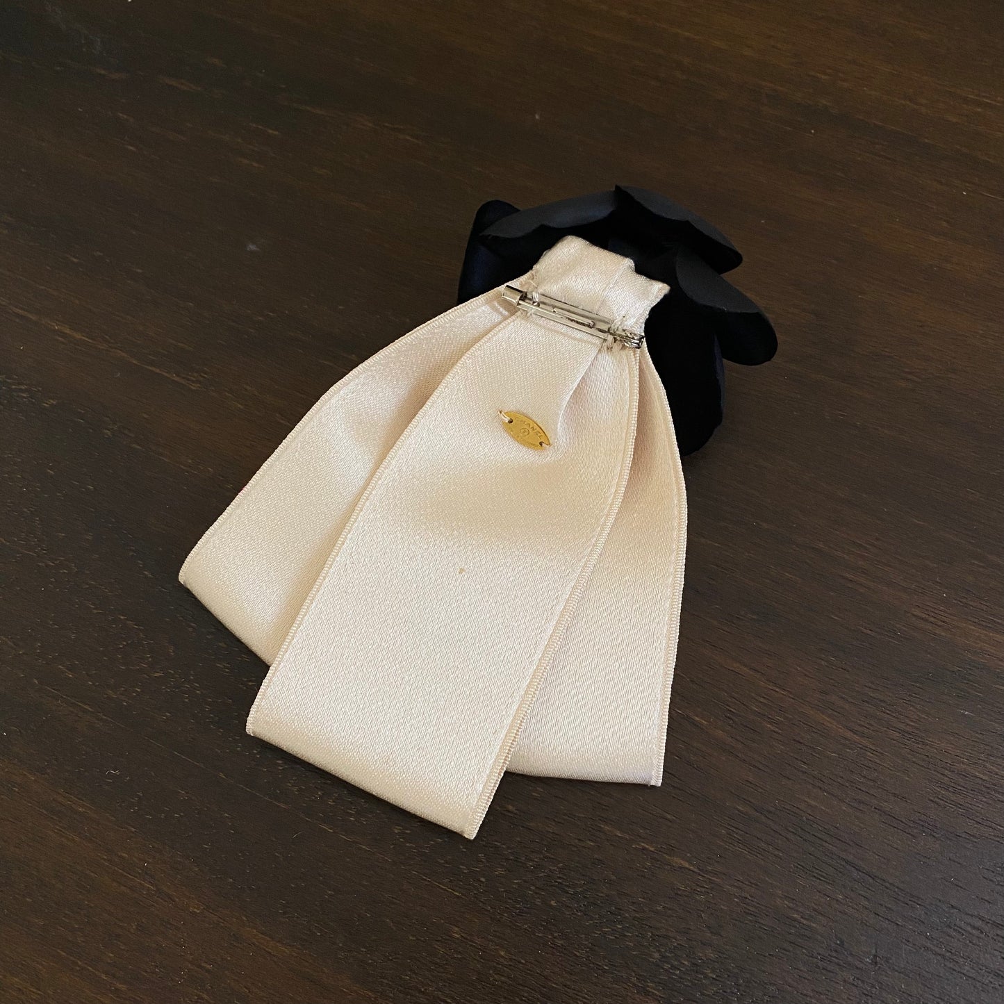 Chanel Camelia Silk Ribbon Brooch
