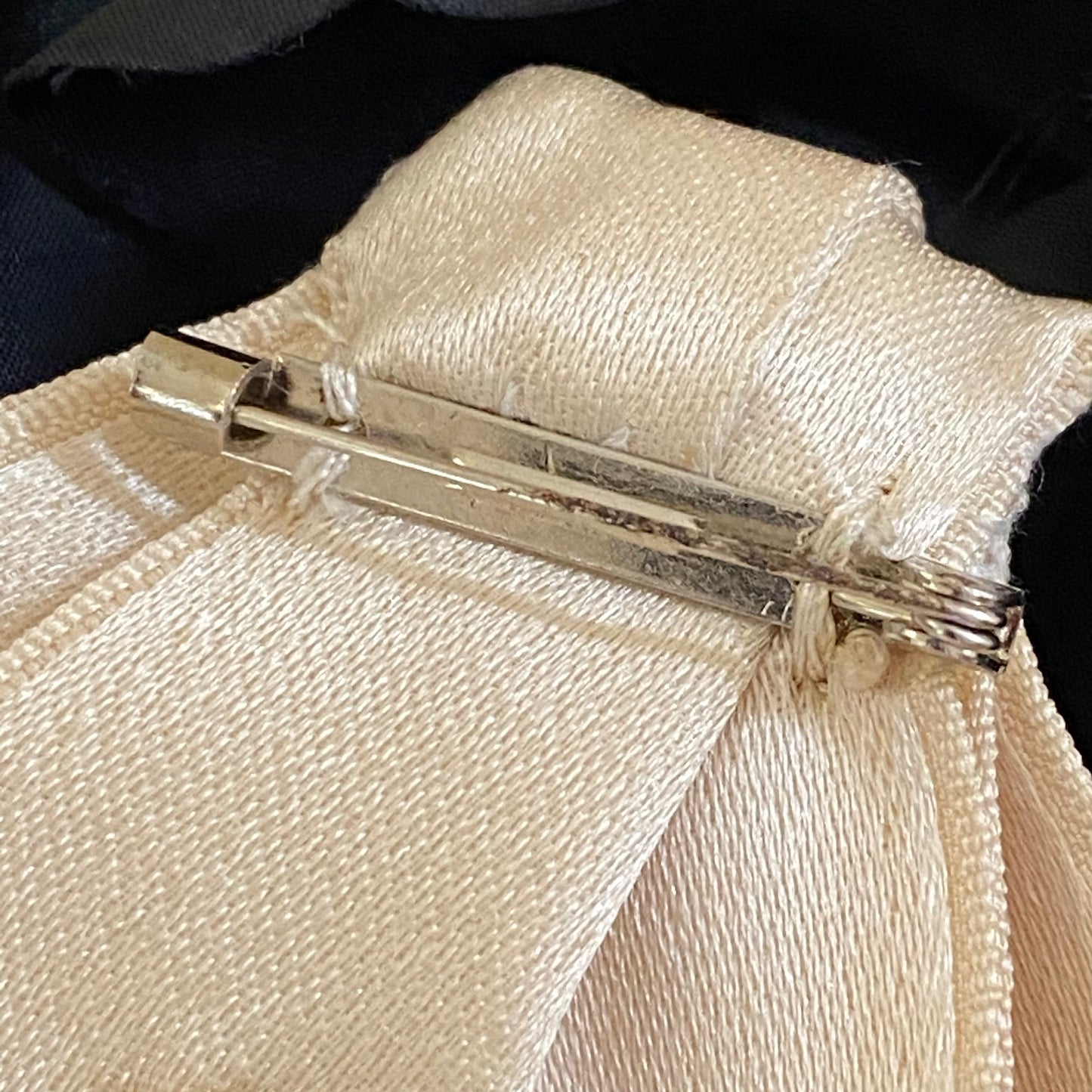 Chanel Camelia Silk Ribbon Brooch