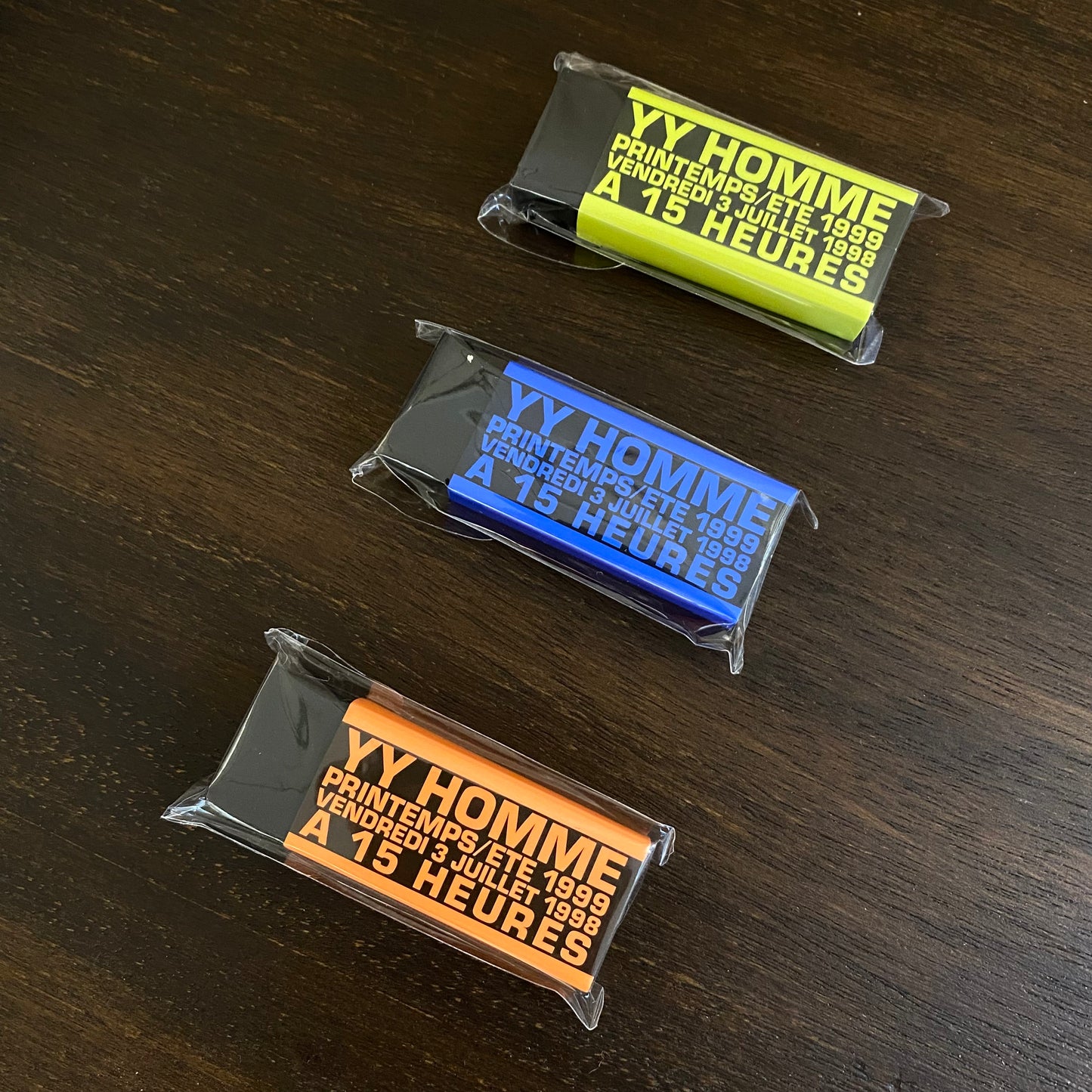 Yohji Yamamoto Pour Homme Eraser Set SS99 Show Invite