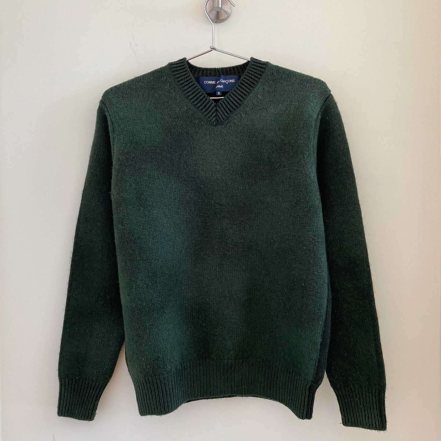 Comme des Garcons Homme 2004 Green Knit Sweater