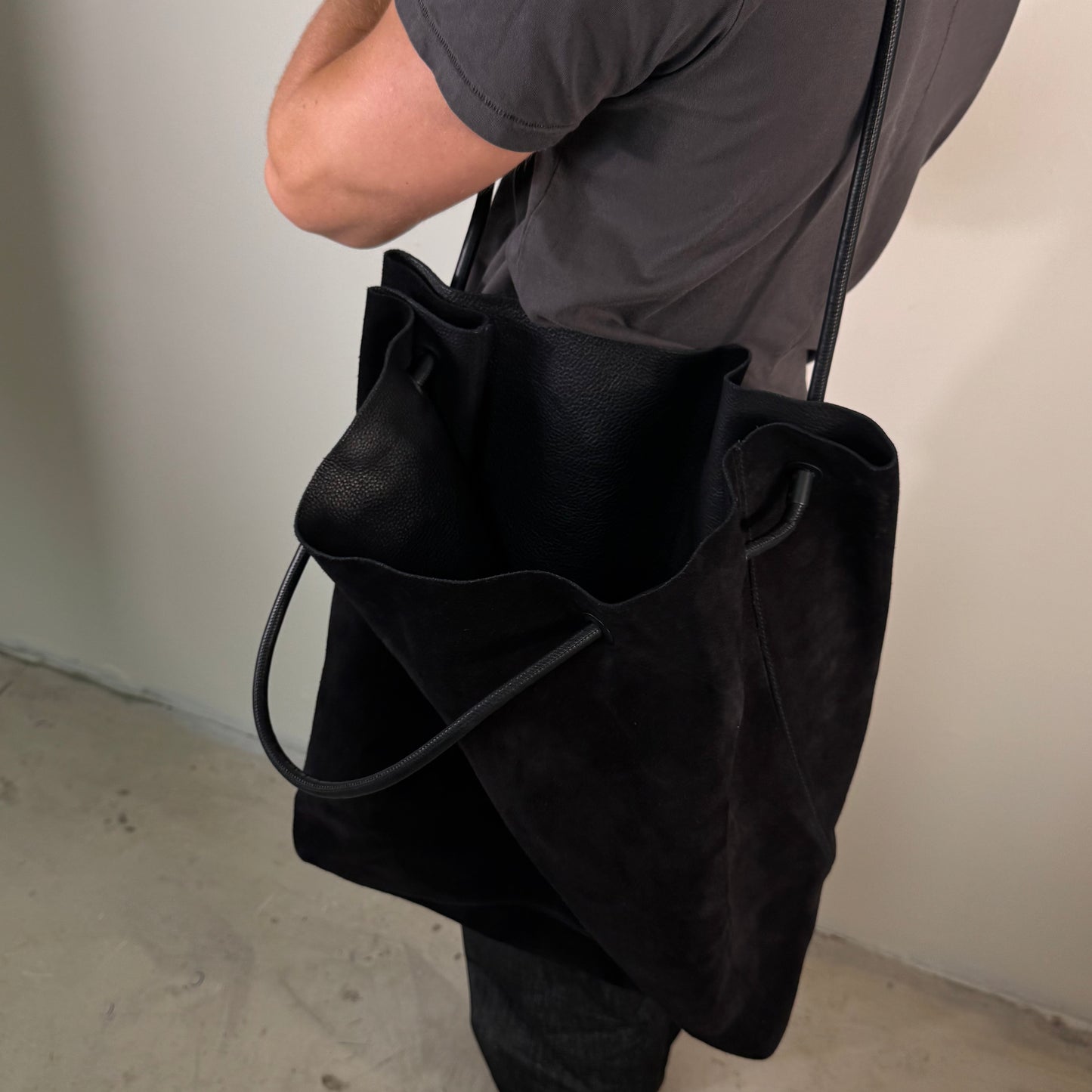 Gucci Oversized Suede Leather Shoulder Bag