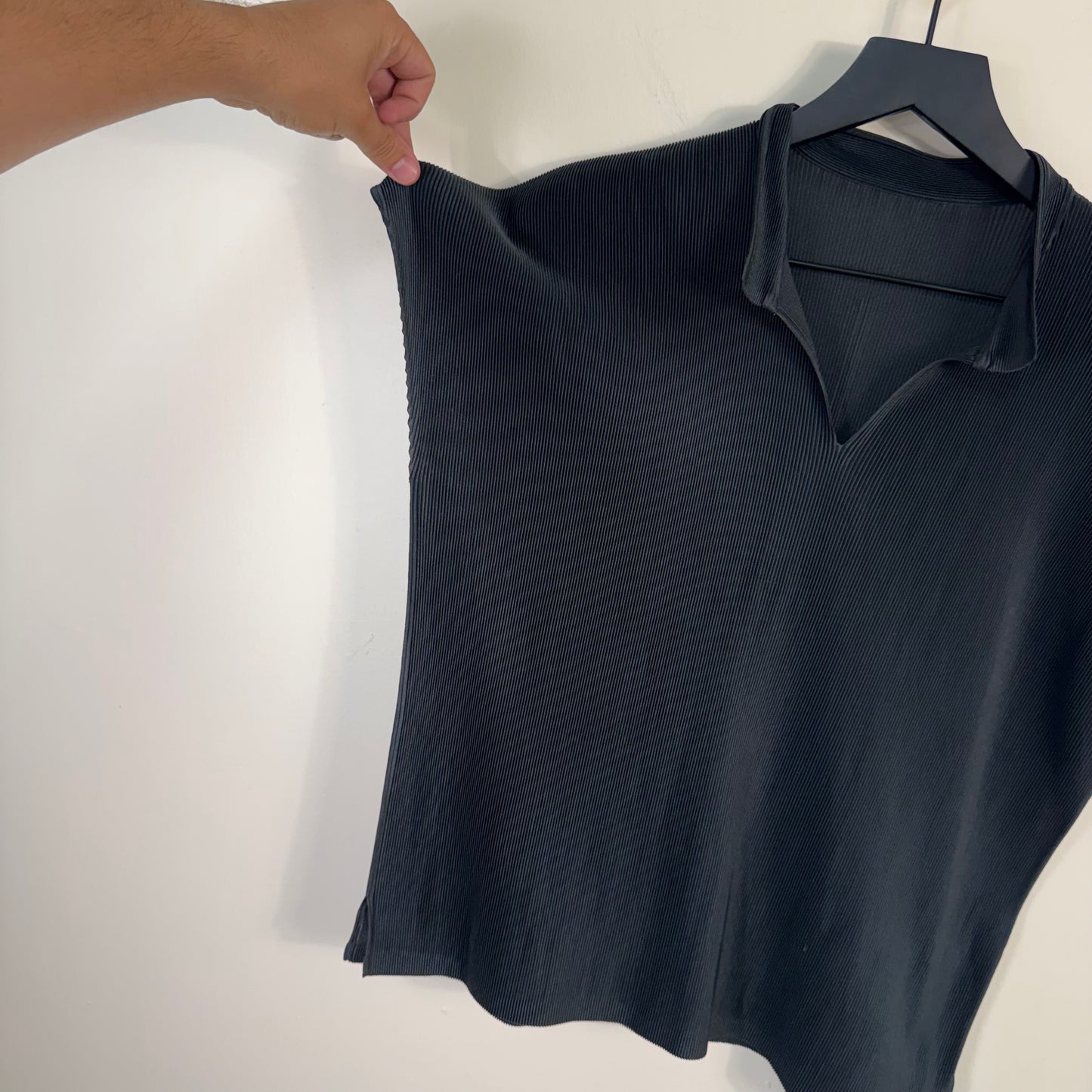 Issey Miyake Pleats Please Pleated Polo Shirt