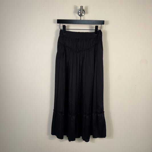 Issey Miyake Wide Pleated Flared Long Skirt