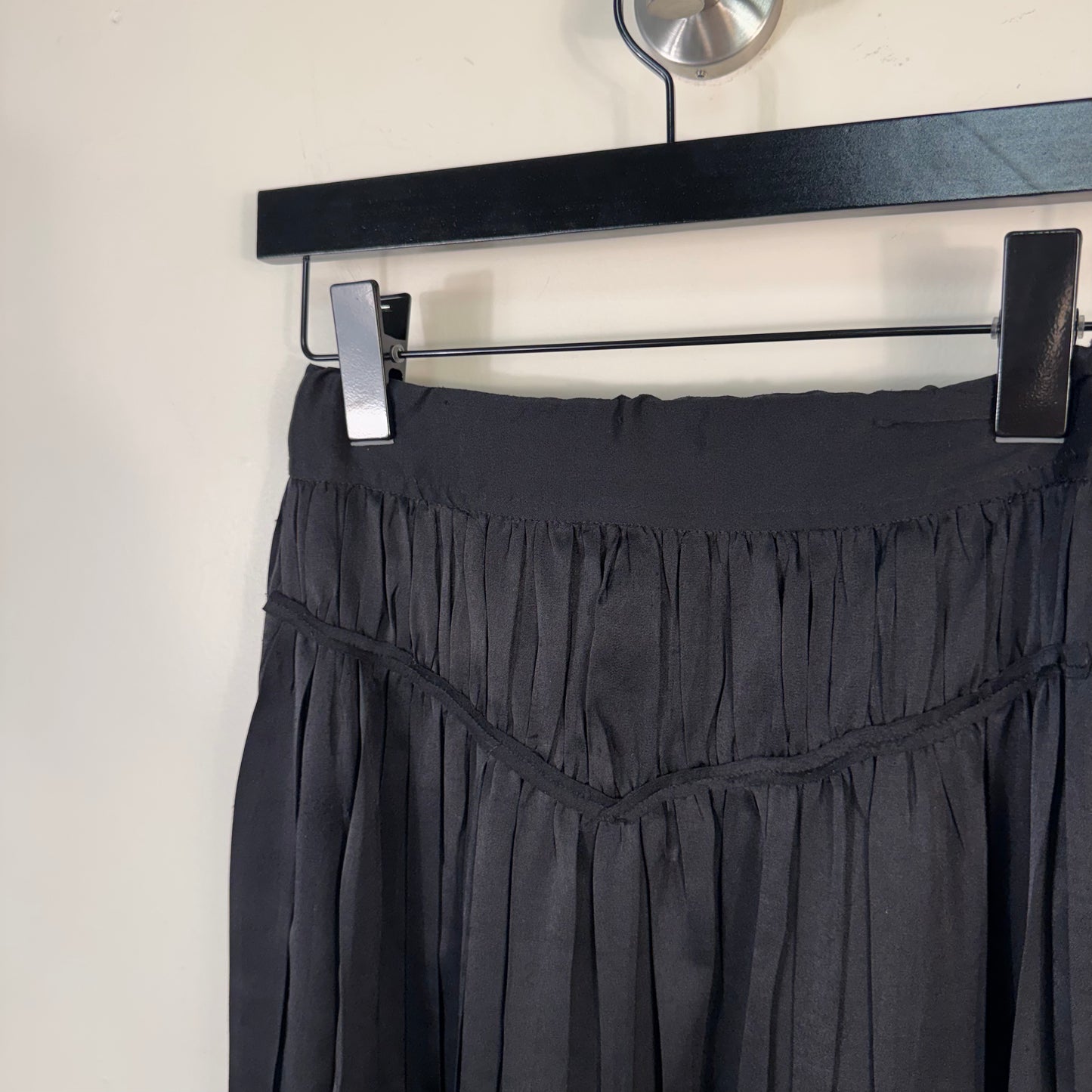 Issey Miyake Wide Pleated Flared Long Skirt