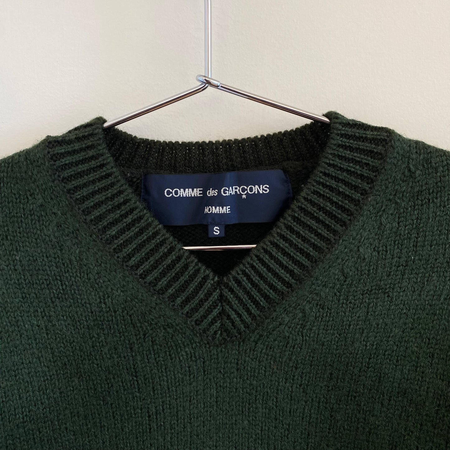Comme des Garcons Homme 2004 Green Knit Sweater