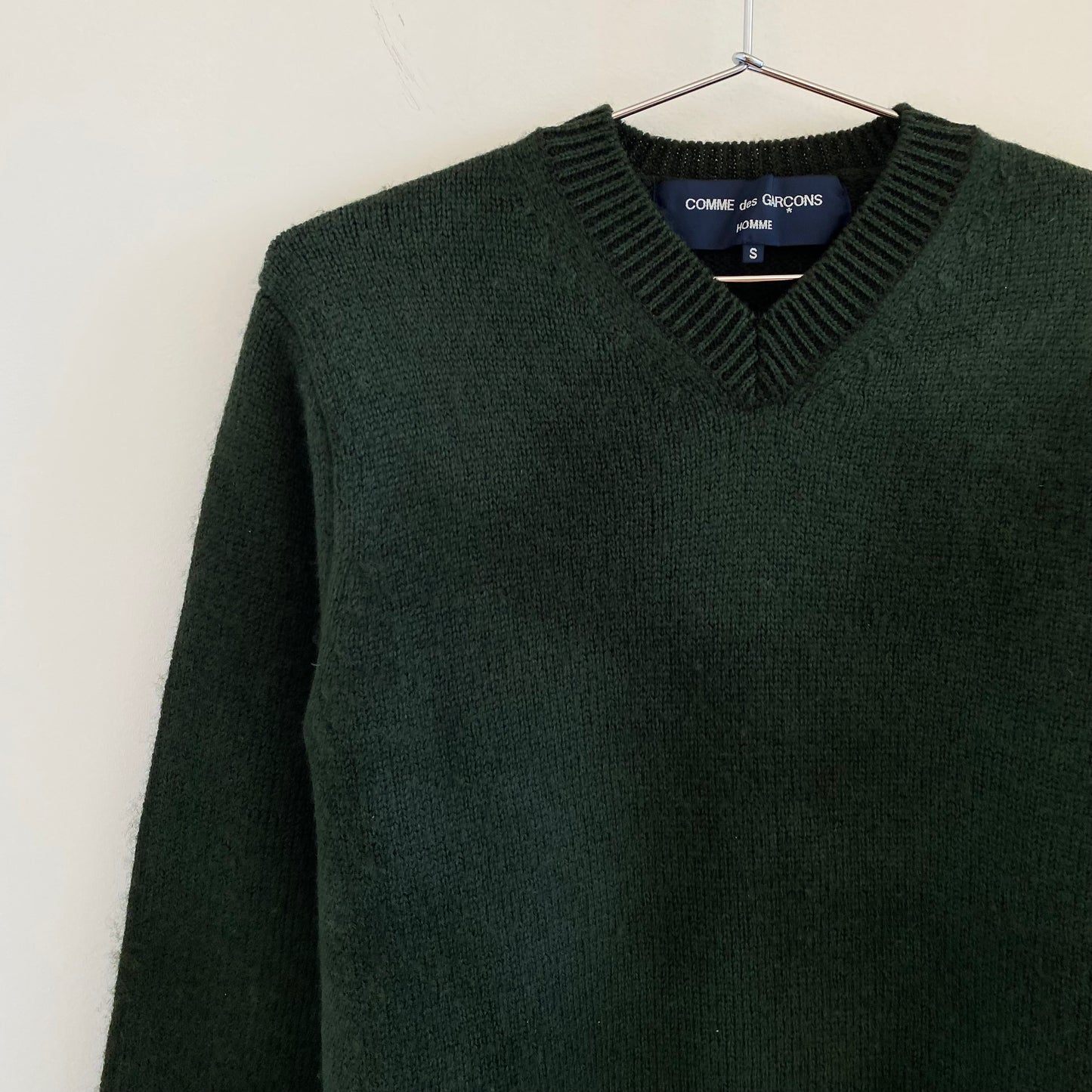 Comme des Garcons Homme 2004 Green Knit Sweater