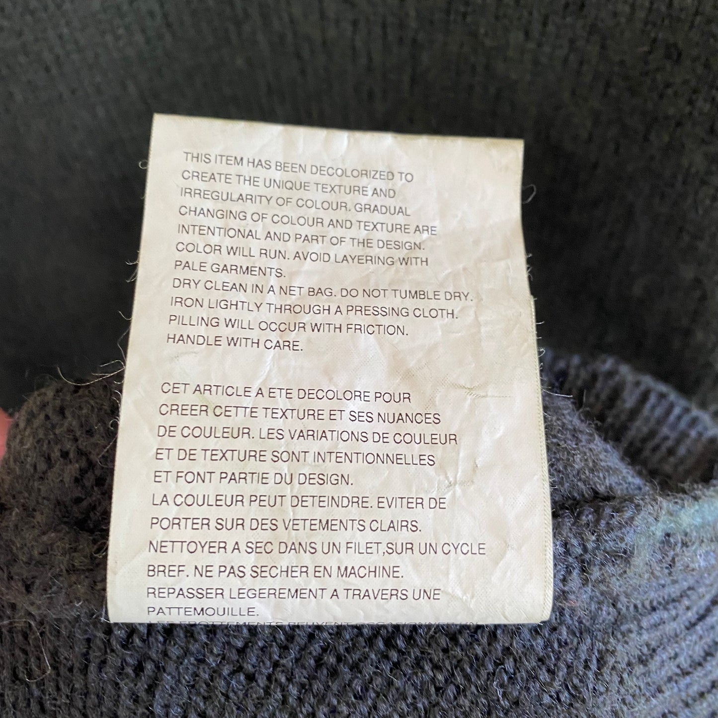 Comme des Garcons Homme 2004 Green Knit Sweater