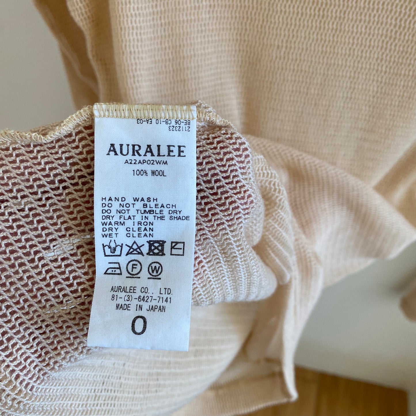 Auralee Raschel Wool Mesh Turtlenck L/S
