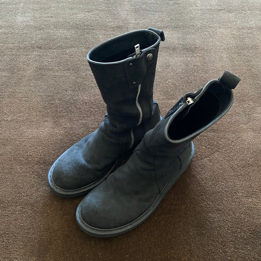 Rick Owens Creeper Reverse Blistered Leather Boots