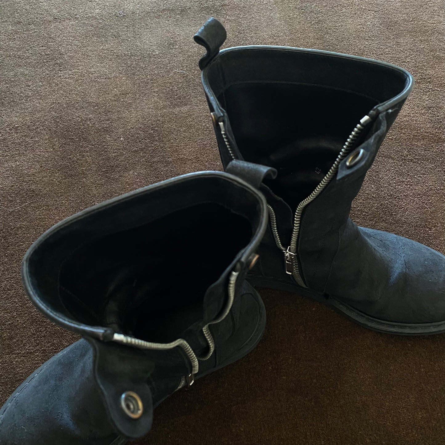 Rick Owens Creeper Reverse Blistered Leather Boots