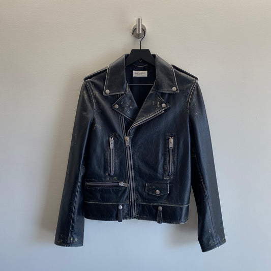 Saint Laurent Paris Leather Rider Jacket