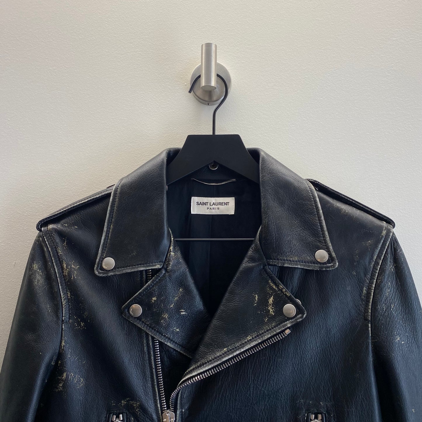 Saint Laurent Paris Leather Rider Jacket
