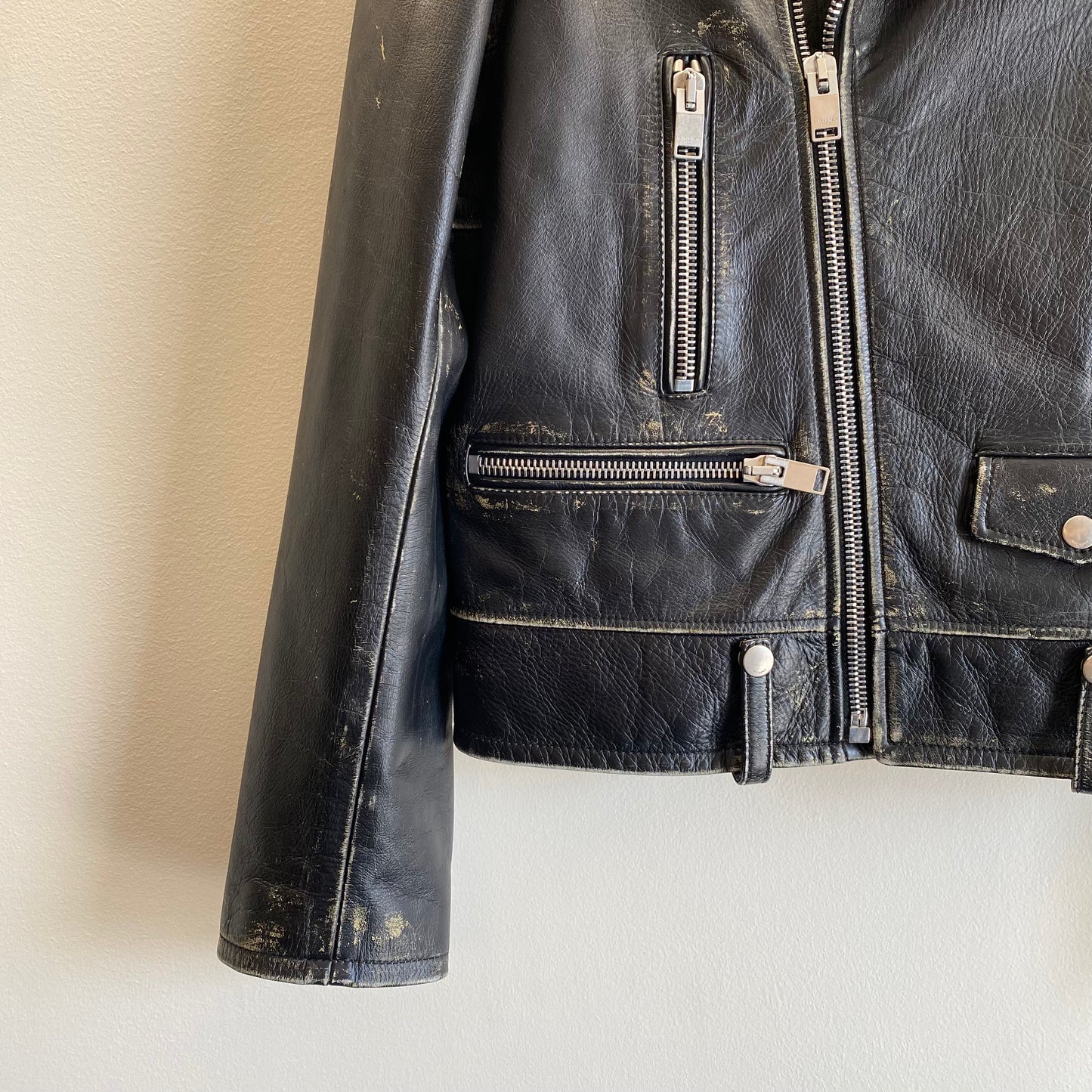 Saint Laurent Paris Leather Rider Jacket