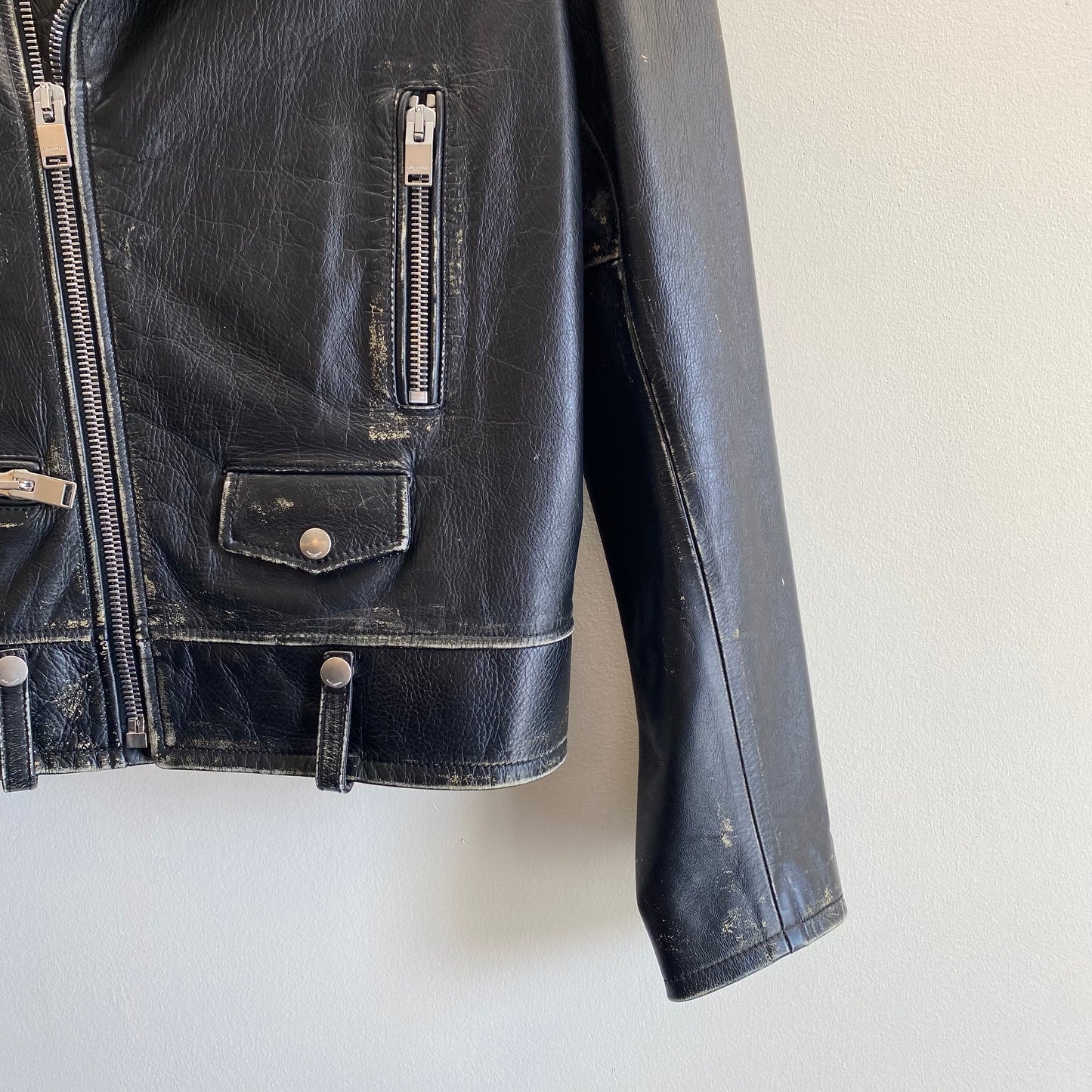 Saint Laurent Paris Leather Rider Jacket