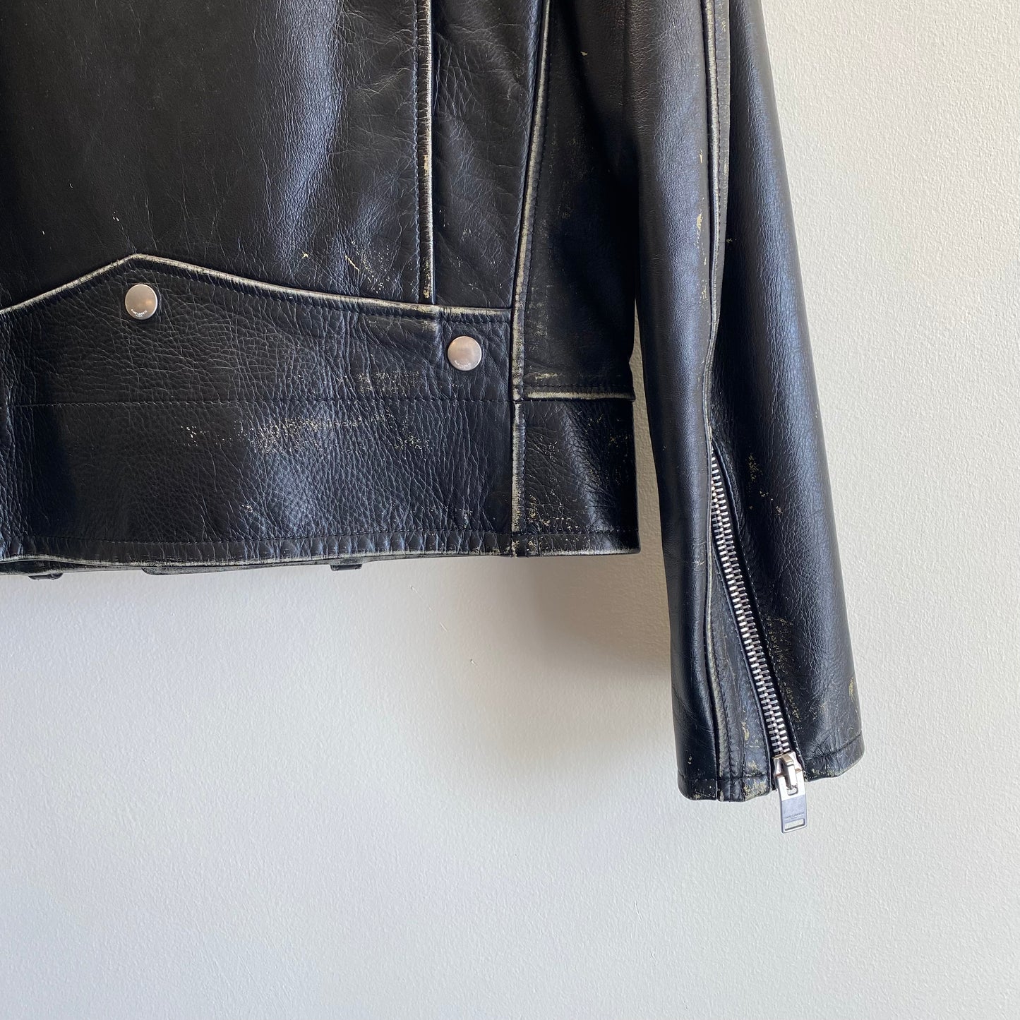 Saint Laurent Paris Leather Rider Jacket