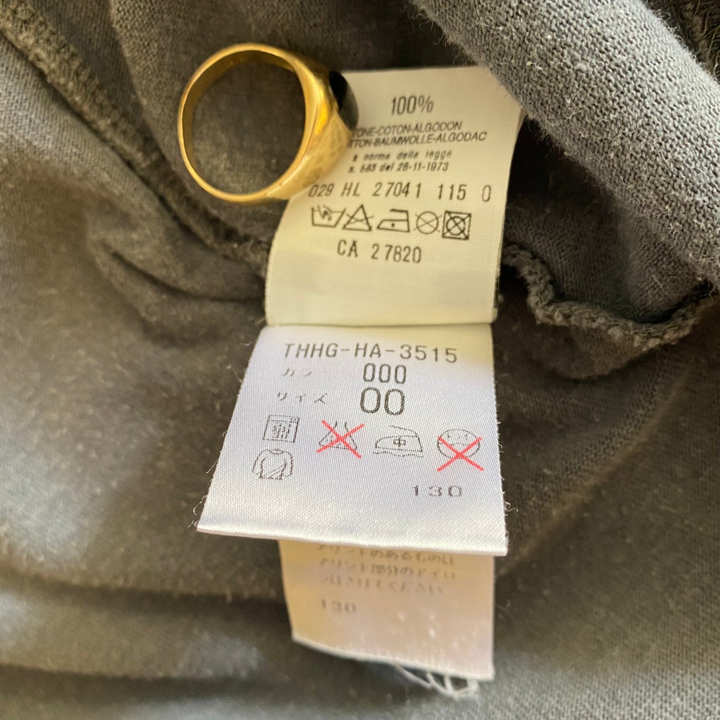 Helmut Lang 97SS Rubber Print Long Sleeve T-Shirt