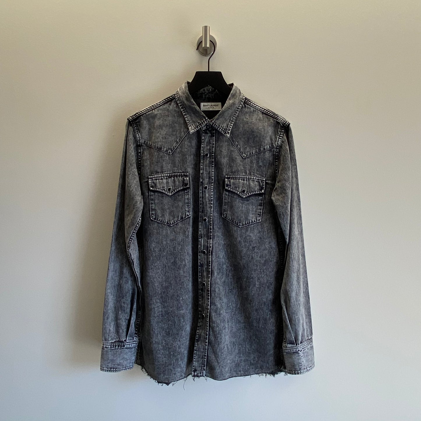 Saint Laurent Paris Washed Denim Shirt