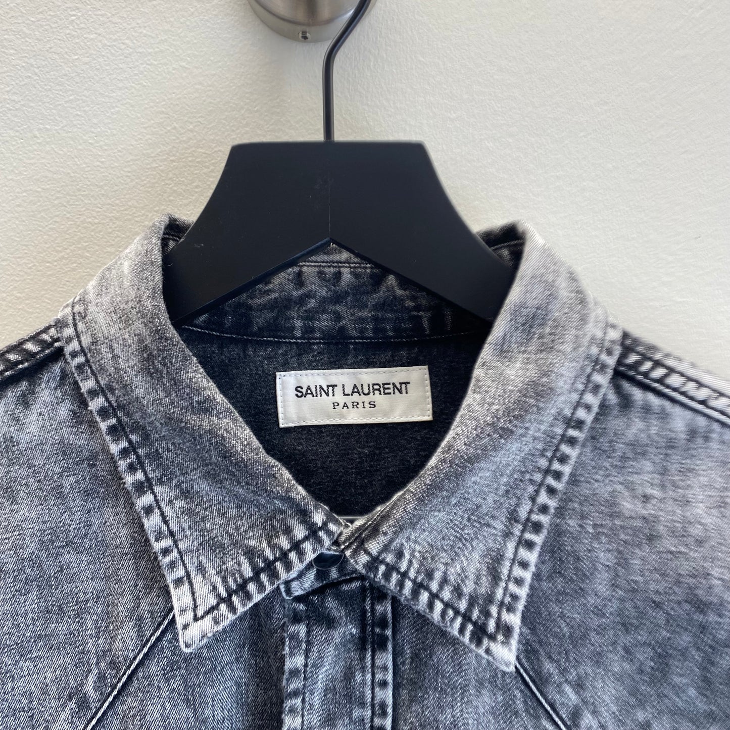Saint Laurent Paris Washed Denim Shirt