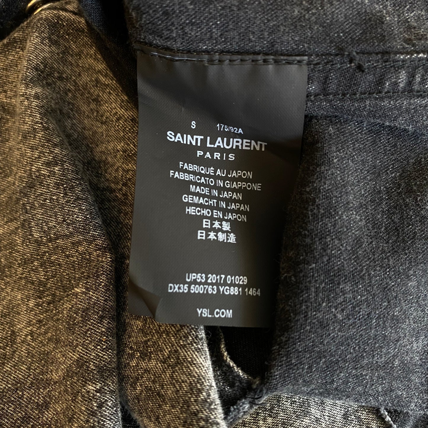Saint Laurent Paris Washed Denim Shirt