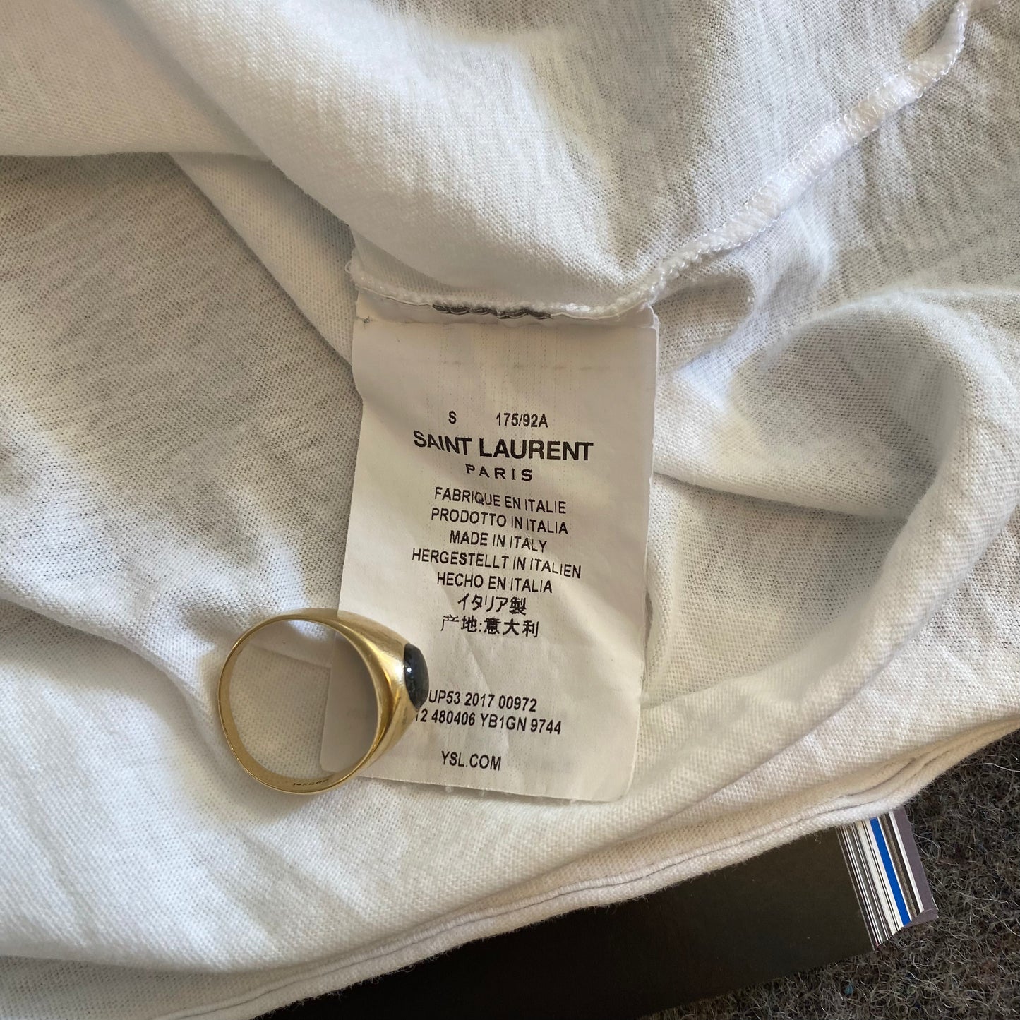 Saint Laurent Paris Signature Logo T-Shirt