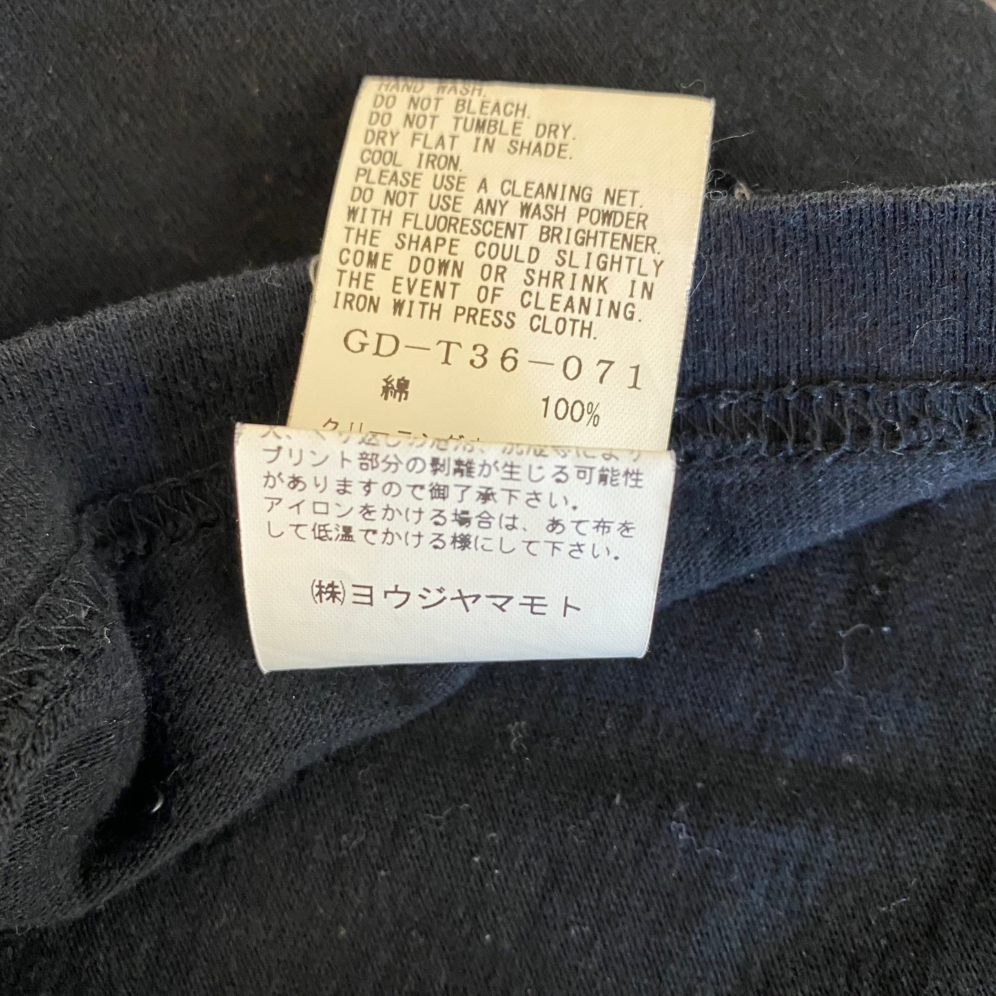 Yohji Yamamoto Ground Y Reverse Signature Long Sleeve T-Shirt