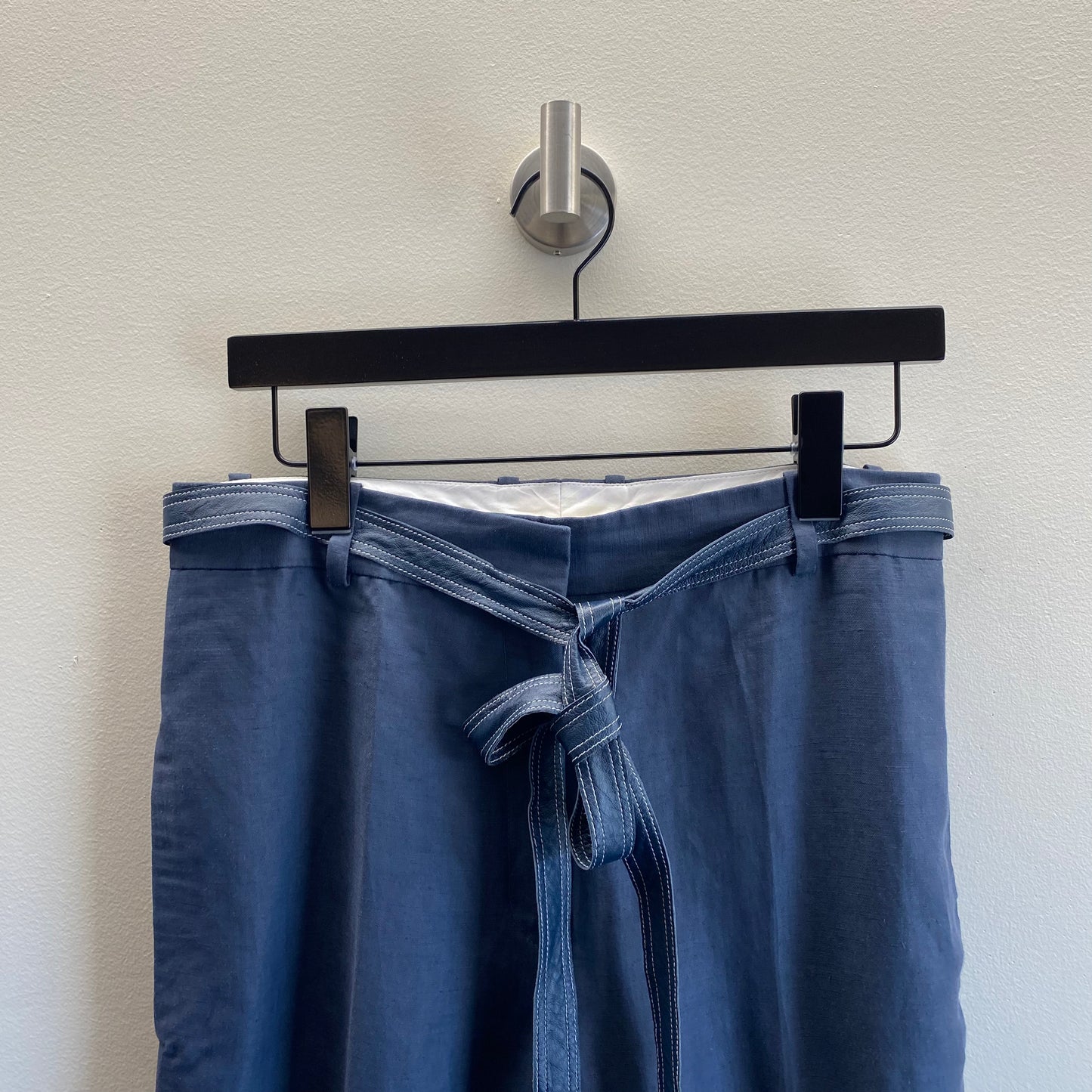 Celine by Phoebe Philo Belted Linen Slacks