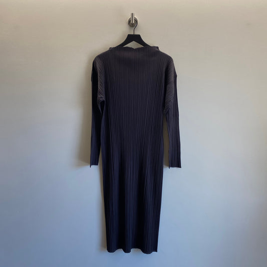 Issey Miyake Pleats Please Cut Mock Neck Dress