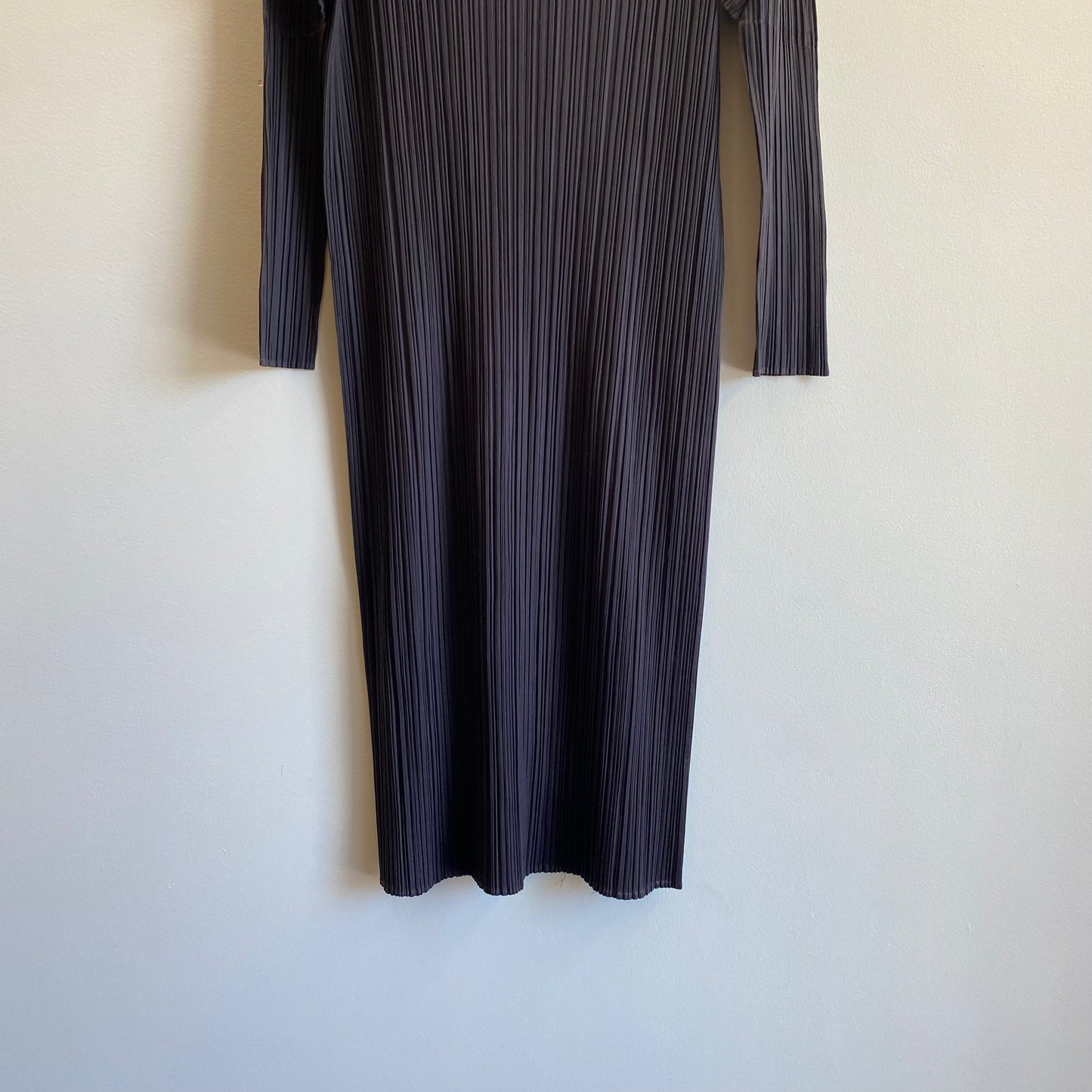 Issey Miyake Pleats Please Cut Mock Neck Dress