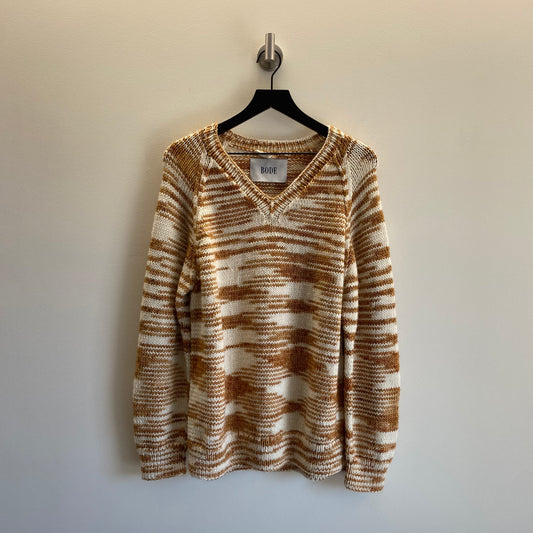 Bode Striped V-Neck Sweater