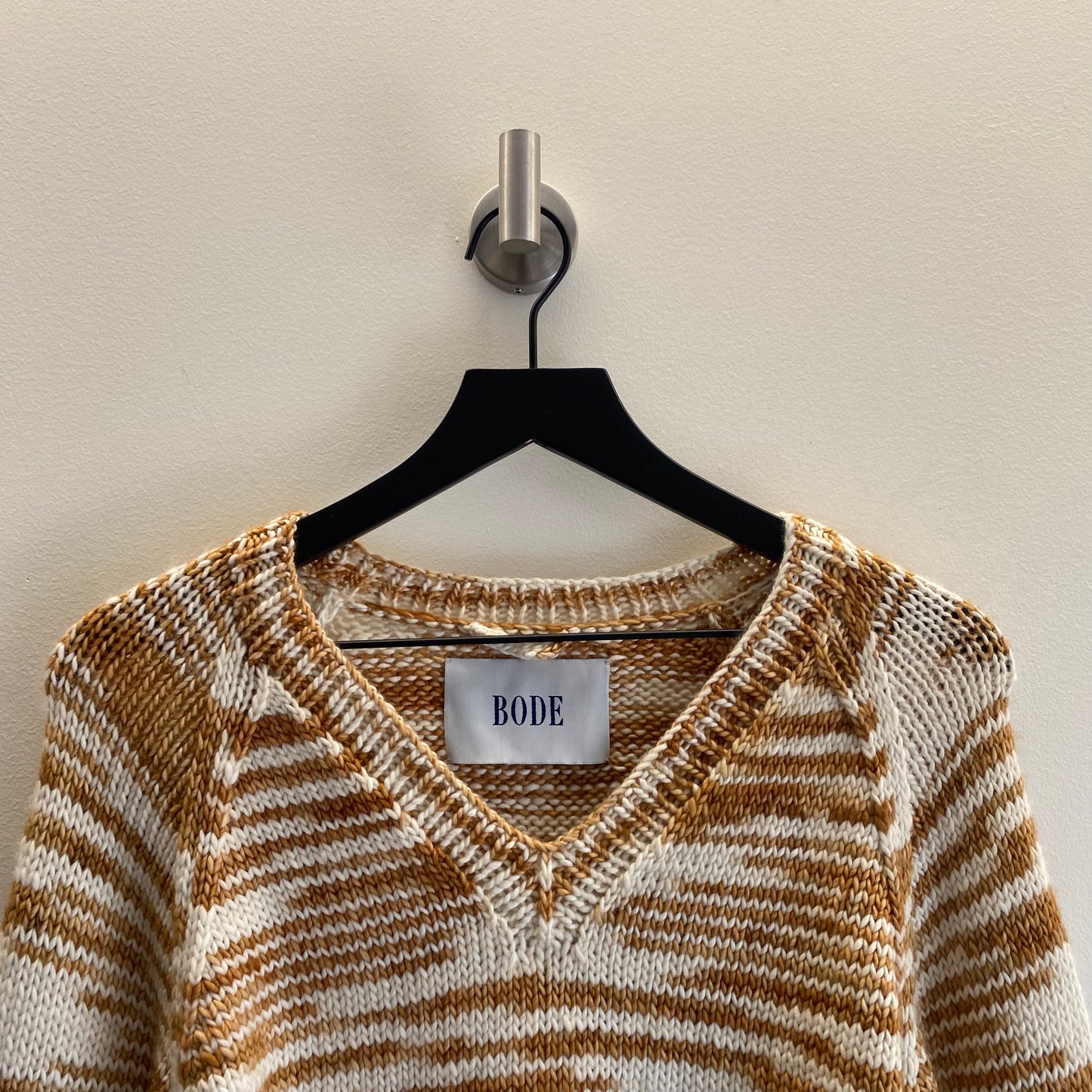 Bode Striped V-Neck Sweater