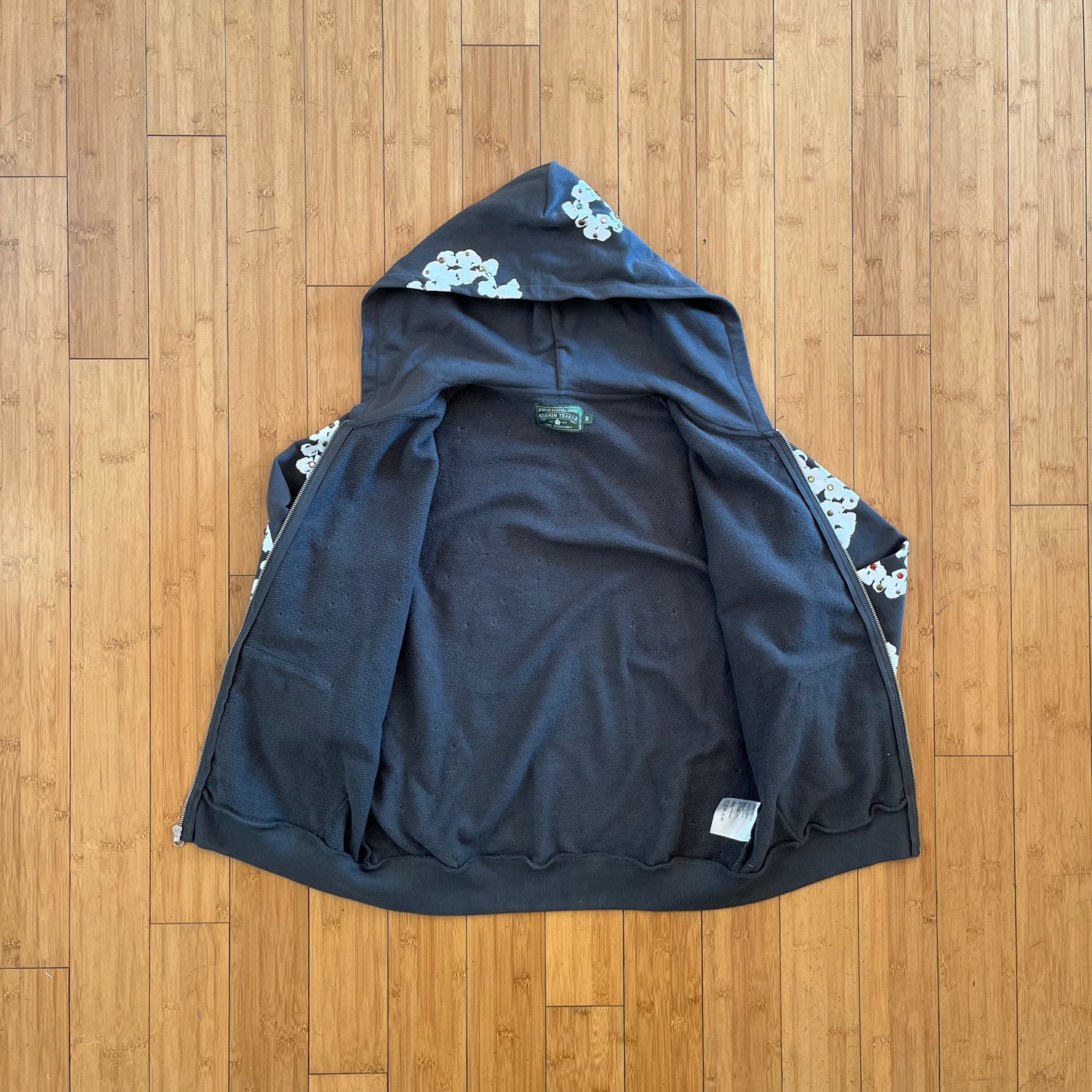 Denim Tears Rhinestone Wreath Zip-Up Hoodie