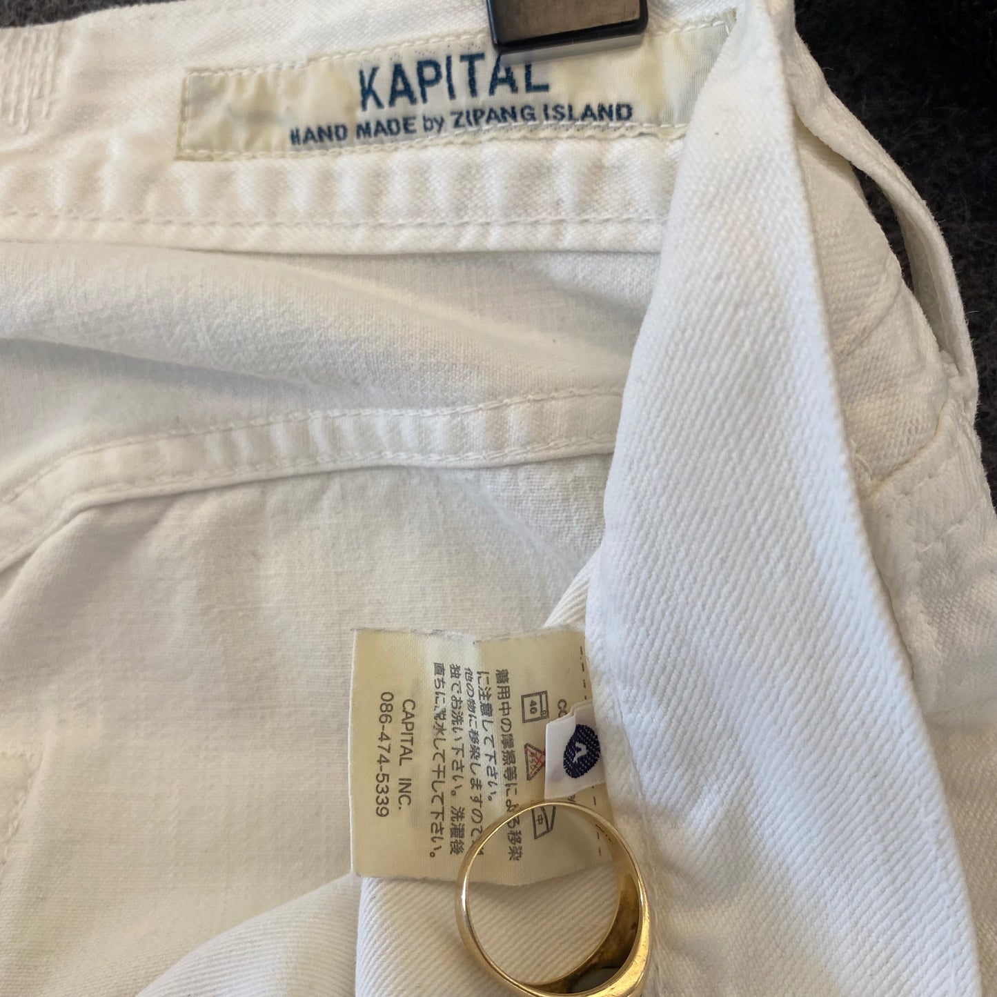Kapital White Jeans Damage & Remake 5P