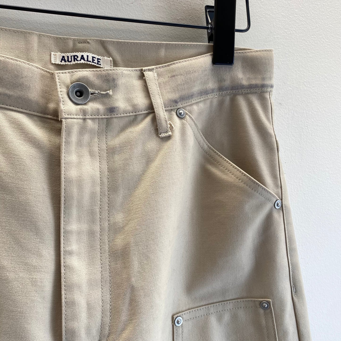 Auralee Oiled Canvas Painter Pants