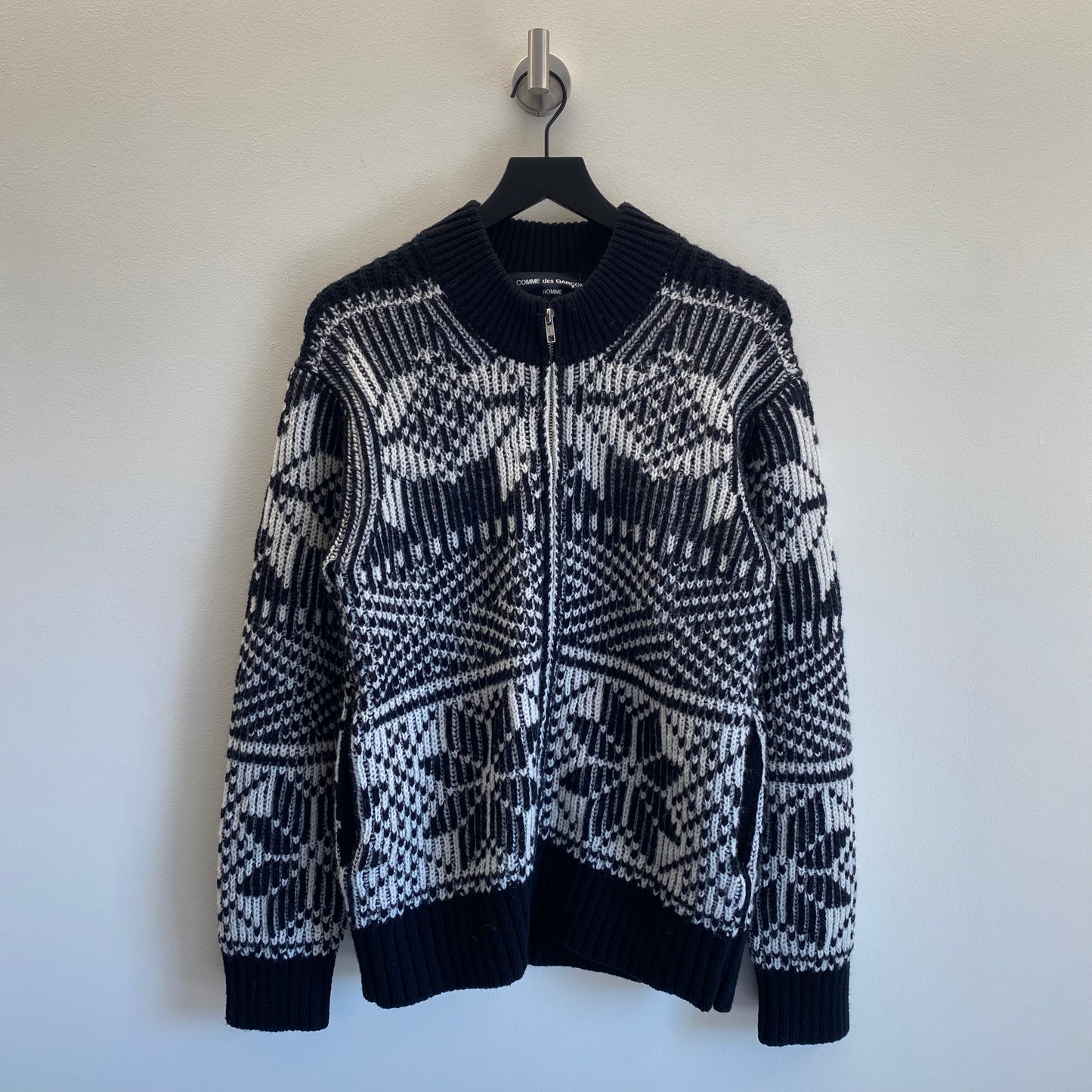 Comme des Garçons Homme Patterned Knit Cardigan
