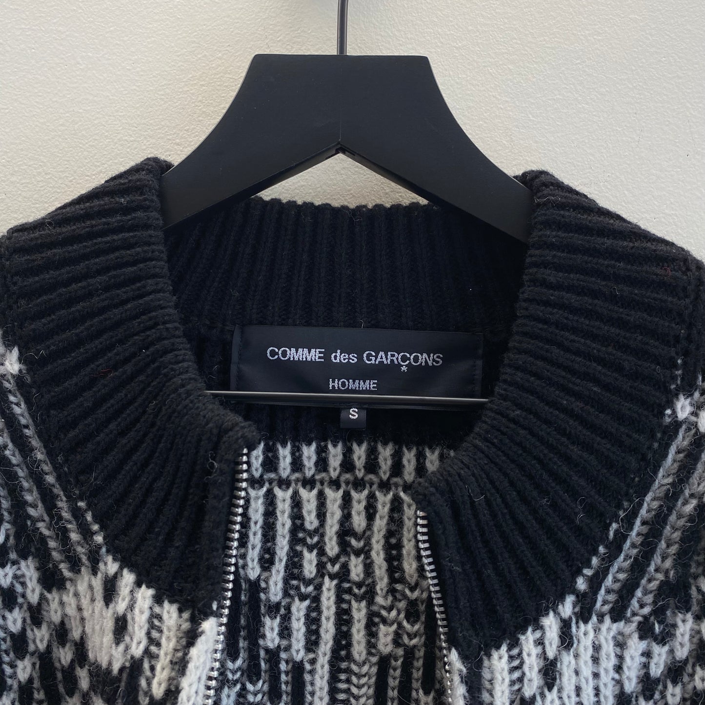 Comme des Garçons Homme Patterned Knit Cardigan