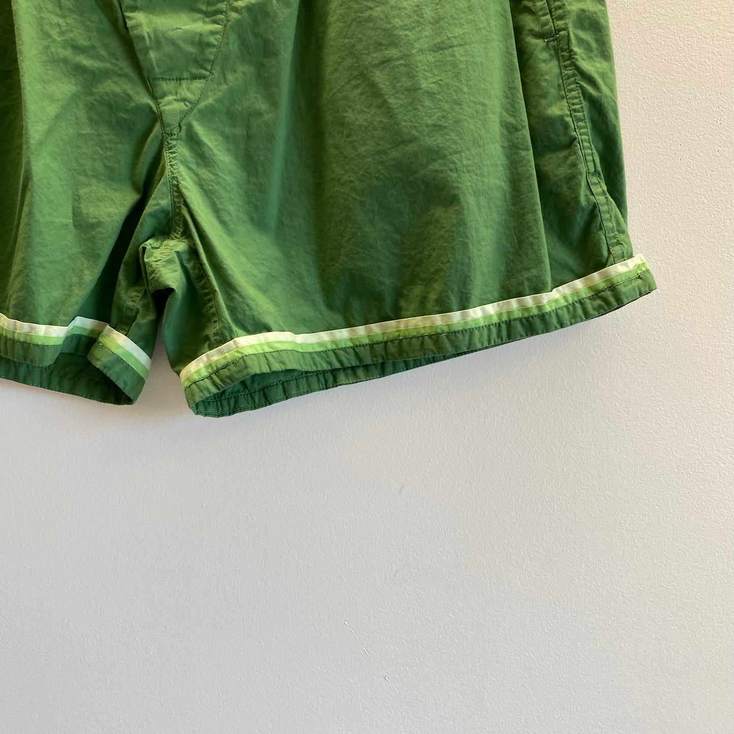 Bode Green Sheet Shorts